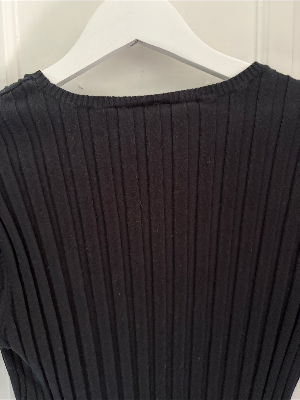 Talbots • Vintage Petites Black Ribbed Sweater Tee (Size M) - Picture 8 of 8